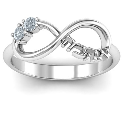 Infinity Ahava Personalised Ring - AMAZINGNECKLACE.COM