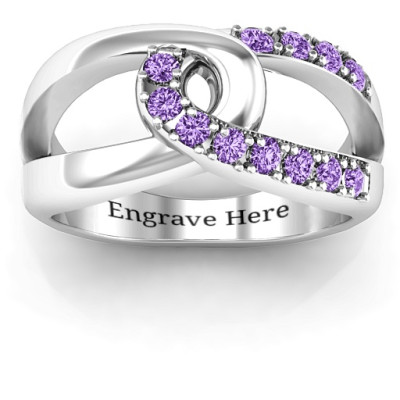 Infinity Embrace Personalised Ring - AMAZINGNECKLACE.COM