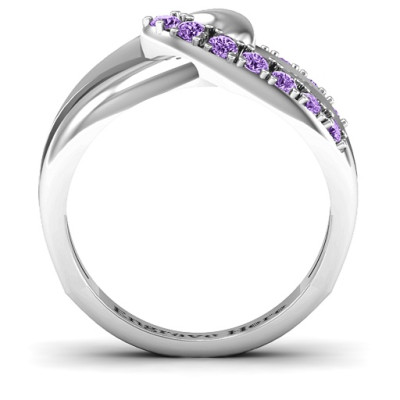 Infinity Embrace Personalised Ring - AMAZINGNECKLACE.COM