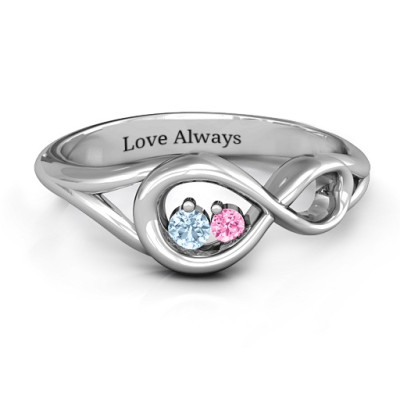 Infinity Love Nest Personalised Ring - AMAZINGNECKLACE.COM