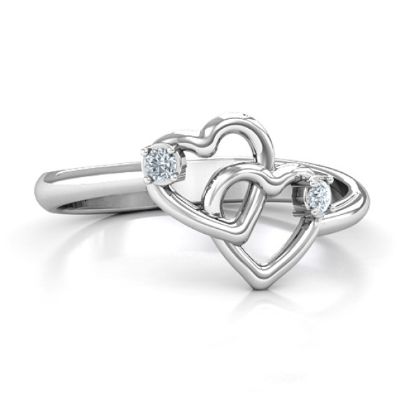 Linked in Love Personalised Ring - AMAZINGNECKLACE.COM