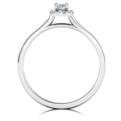 Little Luxury Halo Personalised Ring - AMAZINGNECKLACE.COM