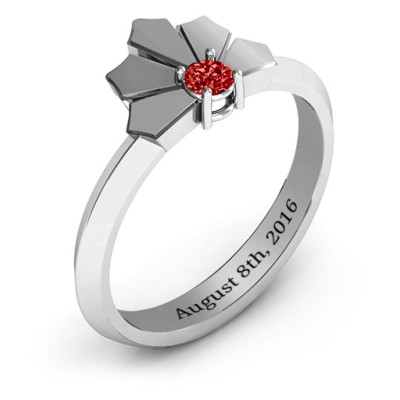Lotus Of Love Personalised Ring - AMAZINGNECKLACE.COM