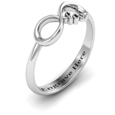 Love Infinity Personalised Ring - AMAZINGNECKLACE.COM
