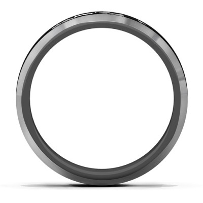 Men's Black Camouflage Tungsten Personalised Ring - AMAZINGNECKLACE.COM