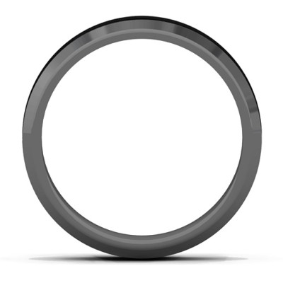 Men's Black Nightfall Ceramic Personalised Ring - AMAZINGNECKLACE.COM