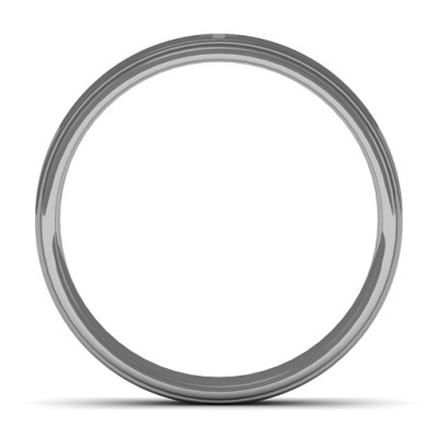 Men's Cross and Brushed Centre Tungsten Personalised Ring - AMAZINGNECKLACE.COM