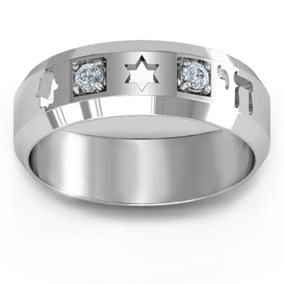 Men's Judaica Personalised Ring - AMAZINGNECKLACE.COM