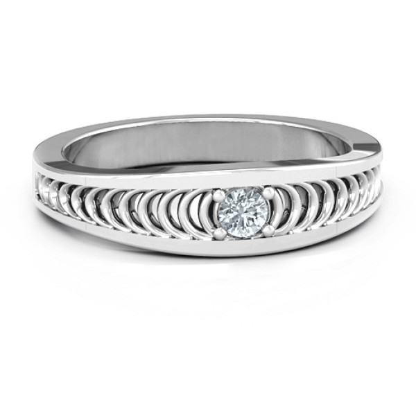 Modern Elegance Band Personalised Ring - AMAZINGNECKLACE.COM