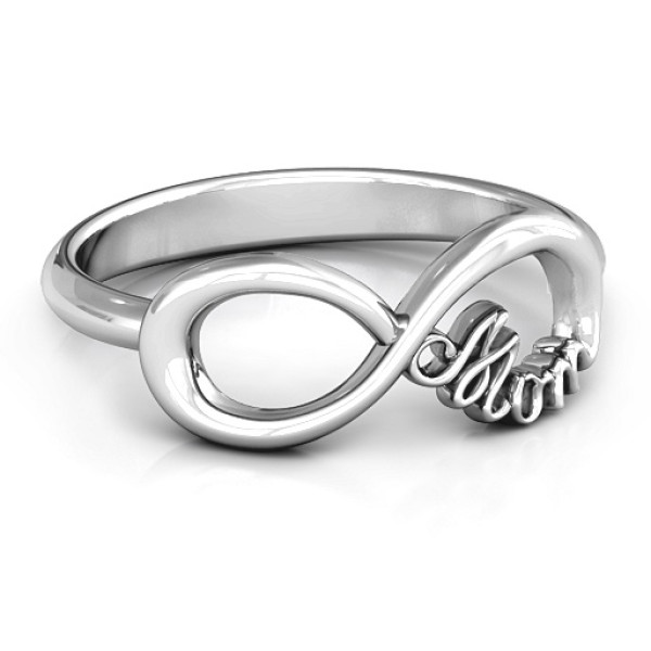 Mom's Infinite Love Personalised Ring - AMAZINGNECKLACE.COM