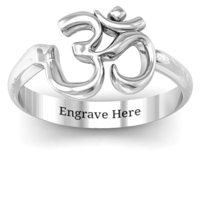 Om - Sound of Universe Personalised Ring - AMAZINGNECKLACE.COM