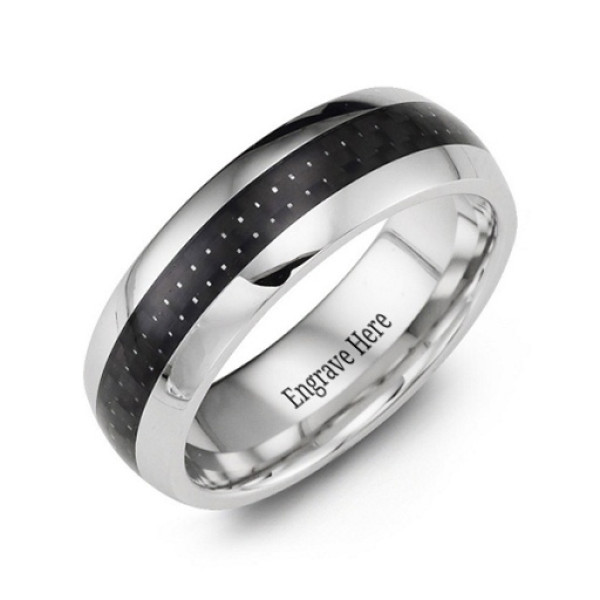 Polished Cobalt Personalised Ring - AMAZINGNECKLACE.COM