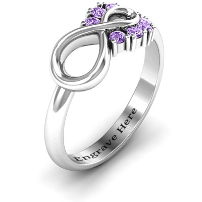 Precious Infinity Personalised Ring - AMAZINGNECKLACE.COM