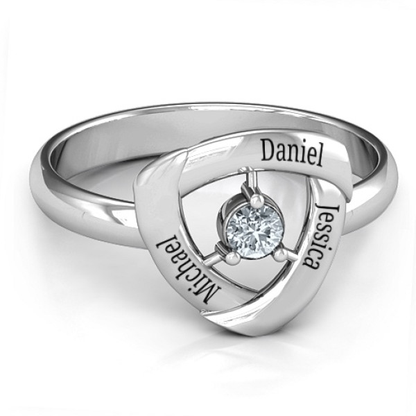 Protective Shield Personalised Ring - AMAZINGNECKLACE.COM