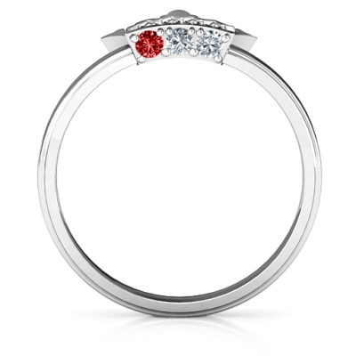 Royal Family Princess Tiara Personalised Ring - AMAZINGNECKLACE.COM
