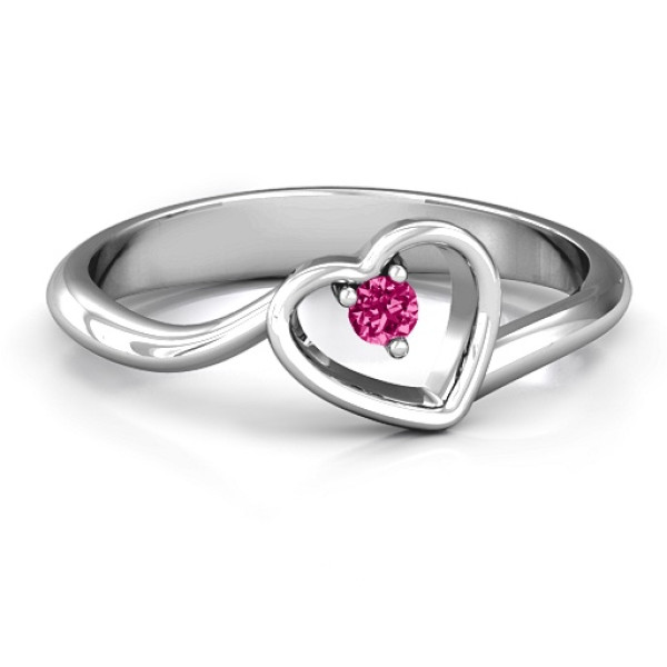 Single Heart Bypass Personalised Ring - AMAZINGNECKLACE.COM
