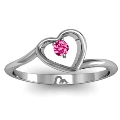 Single Heart Bypass Personalised Ring - AMAZINGNECKLACE.COM