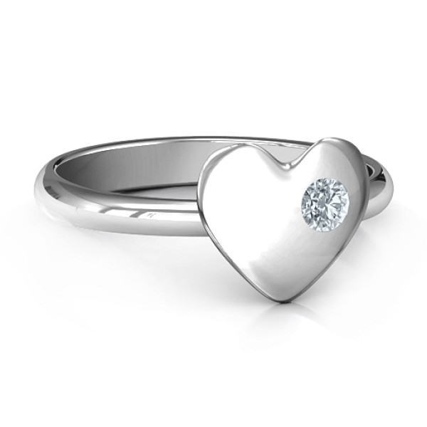 Soulmate's Heart Personalised Ring - AMAZINGNECKLACE.COM