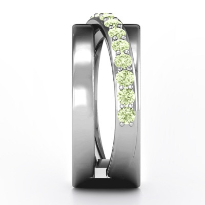 Sparkling Sash Personalised Ring - AMAZINGNECKLACE.COM