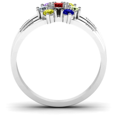 Spidra' Round Centre Personalised Ring - AMAZINGNECKLACE.COM