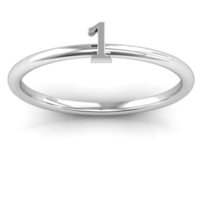 Stackr Number Personalised Ring - AMAZINGNECKLACE.COM