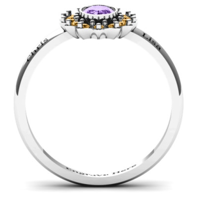 Starburst Personalised Ring - AMAZINGNECKLACE.COM