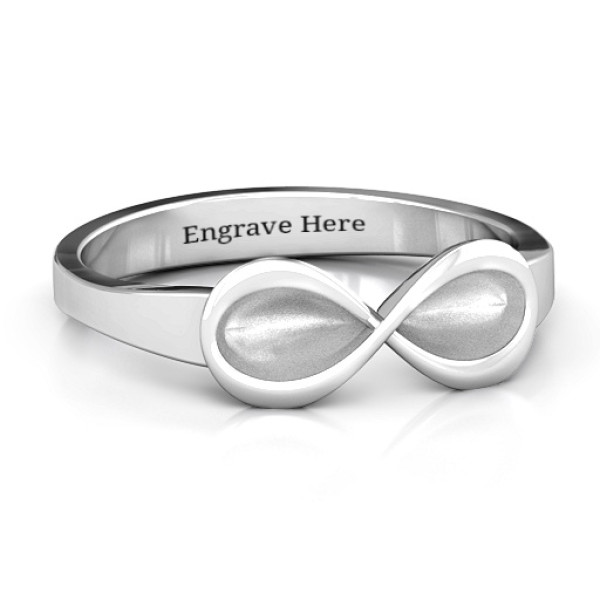 Sterling Silver  Vogue  Infinity Personalised Ring - AMAZINGNECKLACE.COM