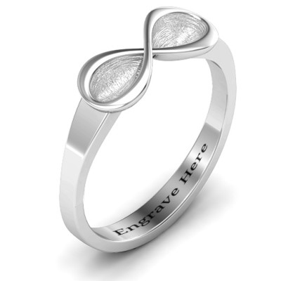 Sterling Silver  Vogue  Infinity Personalised Ring - AMAZINGNECKLACE.COM