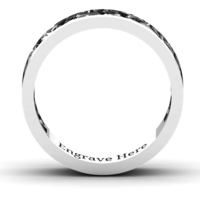 Sterling Silver Celtic Wreath Men's Personalised Ring - AMAZINGNECKLACE.COM