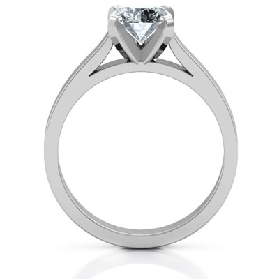 Sterling Silver Classic Solitaire Personalised Ring - AMAZINGNECKLACE.COM