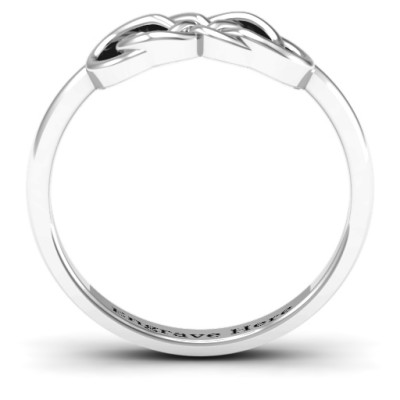 Sterling Silver Infinity Knot Personalised Ring - AMAZINGNECKLACE.COM