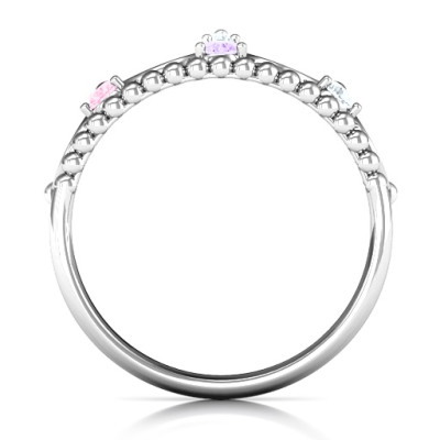 Sterling Silver Like A Dream Tiara Personalised Ring - AMAZINGNECKLACE.COM