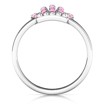 Sterling Silver Queen Of The Castle Crown Personalised Ring - AMAZINGNECKLACE.COM