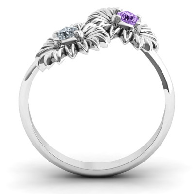 Sun Flowers Personalised Ring - AMAZINGNECKLACE.COM