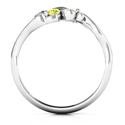 Swirl of Style Birthstone Personalised Ring  - AMAZINGNECKLACE.COM