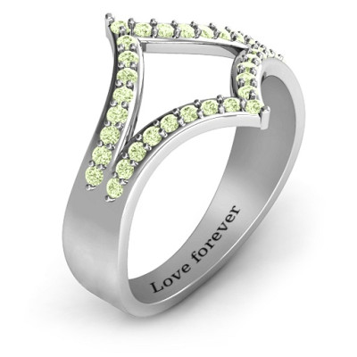 Symmetrical Sparkle Personalised Ring - AMAZINGNECKLACE.COM
