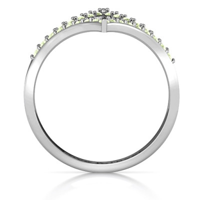 Symmetrical Sparkle Personalised Ring - AMAZINGNECKLACE.COM