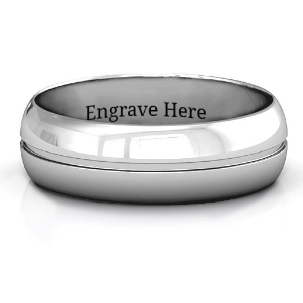 Titus Grooved Men's Personalised Ring - AMAZINGNECKLACE.COM