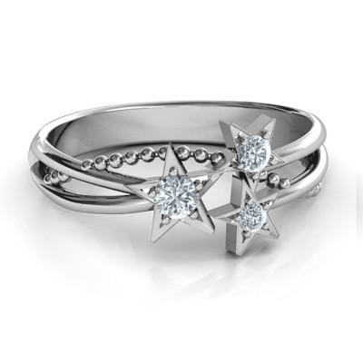 Twinkling Starlight Personalised Ring - AMAZINGNECKLACE.COM