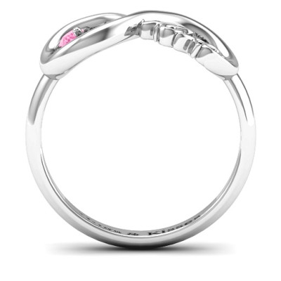 XOXO Infinity Personalised Ring - AMAZINGNECKLACE.COM