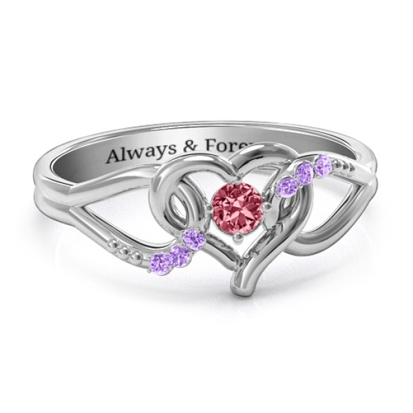 You Have My Heart Personalised Ring with Accents - AMAZINGNECKLACE.COM