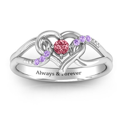 You Have My Heart Personalised Ring with Accents - AMAZINGNECKLACE.COM