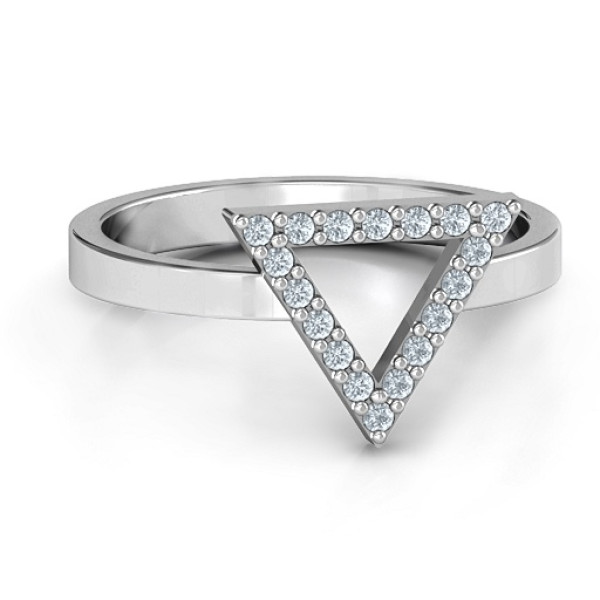 Your Best Triangle with Accents Personalised Ring - AMAZINGNECKLACE.COM