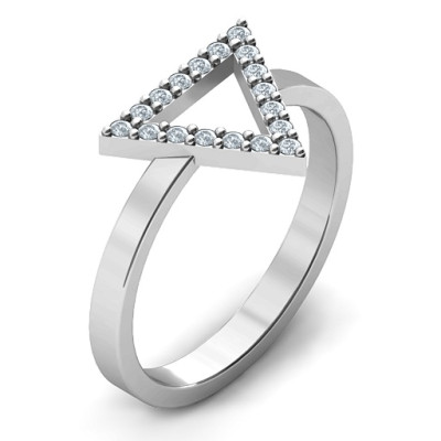 Your Best Triangle with Accents Personalised Ring - AMAZINGNECKLACE.COM