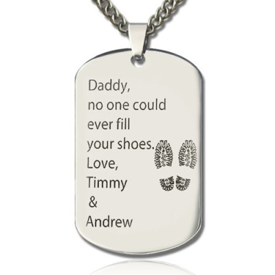 Father' Day Gift Dog Tag Name Personalised Necklace - AMAZINGNECKLACE.COM