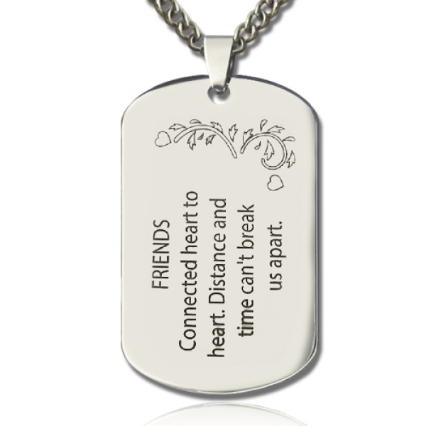 Best Friends Dog Tag Name Personalised Necklace - AMAZINGNECKLACE.COM