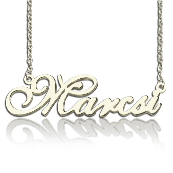 Personalised Nameplate Necklace Sterling Silver - AMAZINGNECKLACE.COM
