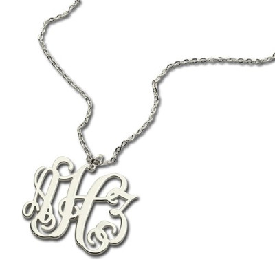 Personalised Taylor Swift Monogram Necklace Sterling Silver - AMAZINGNECKLACE.COM