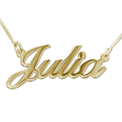 18ct Gold Classic Name Personalised Necklace - AMAZINGNECKLACE.COM