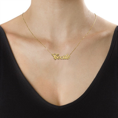 18ct Gold and Diamond Name Personalised Necklace - AMAZINGNECKLACE.COM
